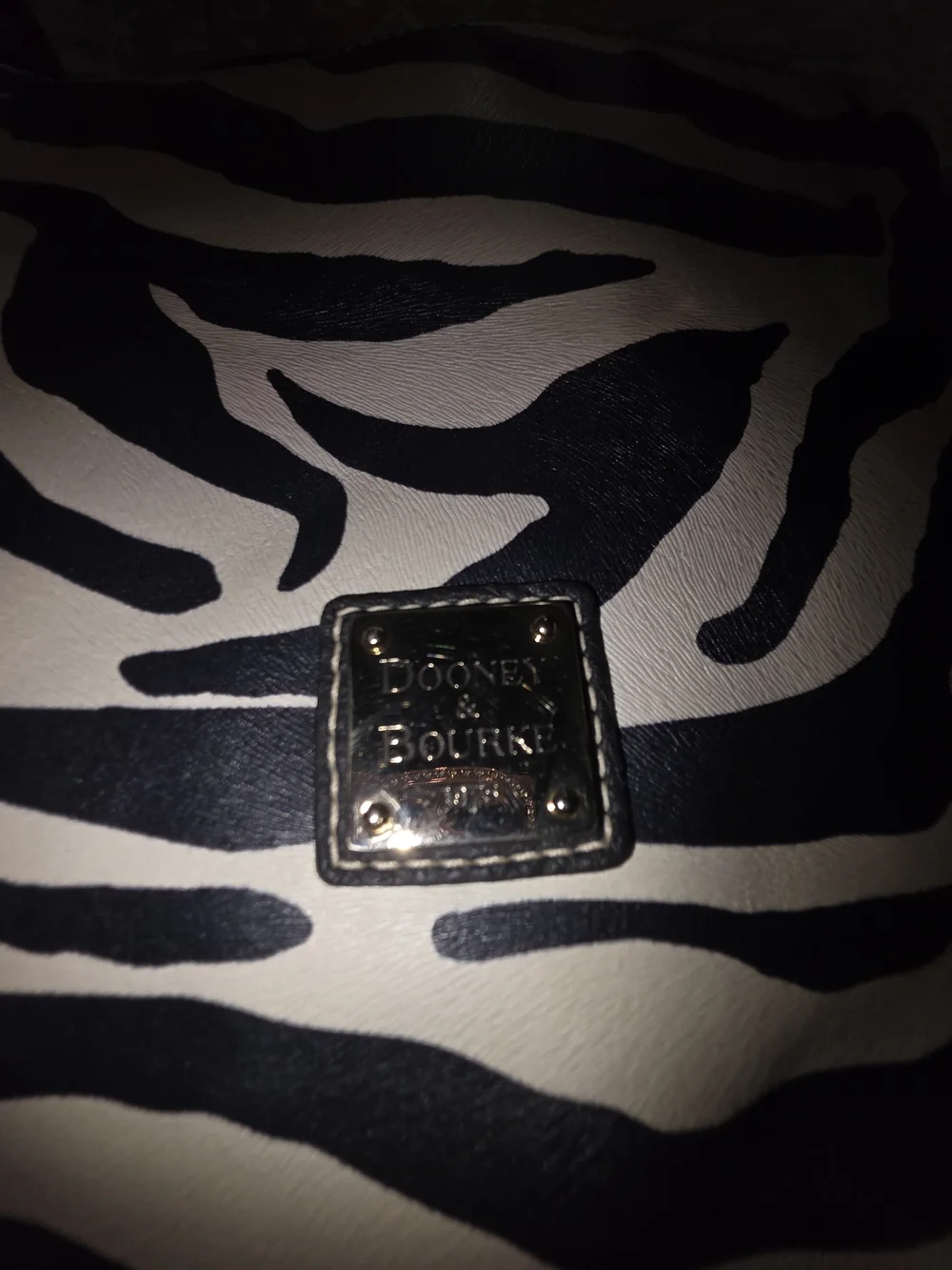 Dooney & Bourke Black & White Zebra Hobo Bag - Picture 7 of 7